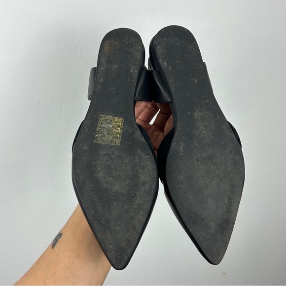 Shoe The Bear Black Pointed Toe Leather Flats - Picture 4 of 7
